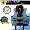 image:imageBody Glove Angler Fit Unisex Adult Life Jacket Nylon Fishing Life Jacket  Coast Guard Approved High Mobility PFD Lightweight Buoyancy Foam Universal and OversizeXLarge