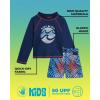 image:imageBody Glove Baby Toddler Boys Swim Set  2 Piece UPF 50 Quick Dry Swim Trunks and Rash Guard for Boys Kids Swimwear 2T4TNavy Red Swirls