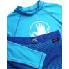 image:imageBody Glove Boys Swim Set  2 Piece Boys Swim Trunks with Rash Guard UV Protection Swimsuit Kids Bathing Suits Sizes 412Aqua Blue Lines