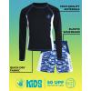 image:imageBody Glove Boys Swim Set  2 Piece Boys Swim Trunks with Rash Guard UV Protection Swimsuit Kids Bathing Suits Sizes 412BlackBlue Sharks