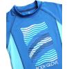 image:imageBody Glove Boys Swim Set  2 Piece Boys Swim Trunks with Rash Guard UV Protection Swimsuit Kids Bathing Suits Sizes 412Blue Waves