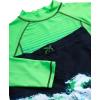 image:imageBody Glove Boys Swim Set  2 Piece Boys Swim Trunks with Rash Guard UV Protection Swimsuit Kids Bathing Suits Sizes 412Green Blue Surf