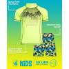 image:imageBody Glove Boys Swim Set  2 Piece Boys Swim Trunks with Rash Guard UV Protection Swimsuit Kids Bathing Suits Sizes 412Green NeonPalm Trees