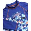 image:imageBody Glove Boys Swim Set  2 Piece Boys Swim Trunks with Rash Guard UV Protection Swimsuit Kids Bathing Suits Sizes 412Navy Palm Trees
