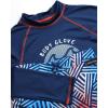 image:imageBody Glove Boys Swim Set  2 Piece Boys Swim Trunks with Rash Guard UV Protection Swimsuit Kids Bathing Suits Sizes 412NavyRed Swirls