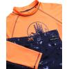 image:imageBody Glove Boys Swim Set  2 Piece Boys Swim Trunks with Rash Guard UV Protection Swimsuit Kids Bathing Suits Sizes 412Orange Sharks