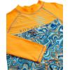 image:imageBody Glove Boys Swim Set  2 Piece Boys Swim Trunks with Rash Guard UV Protection Swimsuit Kids Bathing Suits Sizes 412Orange Swirl Surf