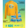 image:imageBody Glove Boys Swim Set  2 Piece Boys Swim Trunks with Rash Guard UV Protection Swimsuit Kids Bathing Suits Sizes 412Orange Turquoise