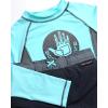 image:imageBody Glove Boys Swim Set  2 Piece Boys Swim Trunks with Rash Guard UV Protection Swimsuit Kids Bathing Suits Sizes 412Turquoise Black Dots