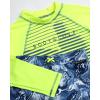image:imageBody Glove Boys Swim Set  2 Piece Boys Swim Trunks with Rash Guard UV Protection Swimsuit Kids Bathing Suits Sizes 412Yellow Blue Surfer