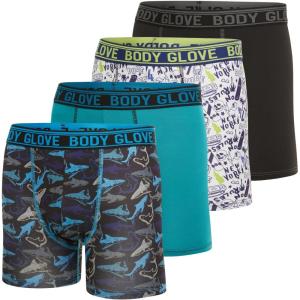 image:imageBody Glove Boys Boxer Briefs Pack of 4 5 or 6 Comfortable and Durable Underwear4pk  Sharks Skateboards  Solids