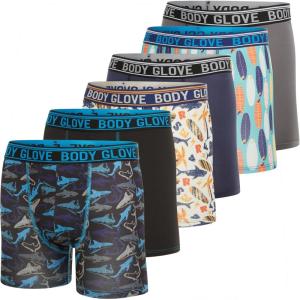image:imageBody Glove Boys Boxer Briefs Pack of 4 5 or 6 Comfortable and Durable Underwear6pk  Sharks and Boards  Solids