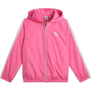 image:imageBody Glove Girls Windbreaker Jacket  Kids Hooded Zip Up Jacket  Wind amp Water Resistant Outerwear Jackets for GirlsDark Pink