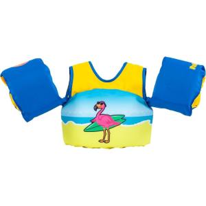 image:imageBody Glove Paddle Pals Learn to Swim Coast Guard Approved Kids Life Jacket PFDSurfing Flamingo