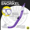 image:imageAquatic Cove Mask Snorkel and Fins Set LargeXLarge with Panoramic View Tempered Glass Silicone Goggle Free Breathing AntiLeak Dry Top Flex Tube for Snorkeling Swimming Scuba Diving SM Pure White