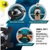 image:imageBody Glove  Free Breathing Snorkel Full FACE MASK Setwith FINSTravel BagAnti FogAnti LeakPanoramic ViewCamera MountOpen WaterScuba DivingSnorkeling GearSET LXL  913