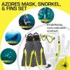image:imageBody Glove Azores Adults Snorkel Set with Panoramic View Tempered Glass Diving Mask Silicone Goggle Swimming Fins AntiLeak Dry Top Flex Tube for Snorkeling Swimming Scuba DivingCitrusBlack