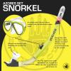 image:imageBody Glove Azores Adults Snorkel Set with Panoramic View Tempered Glass Diving Mask Silicone Goggle Swimming Fins AntiLeak Dry Top Flex Tube for Snorkeling Swimming Scuba DivingCitrusBlack