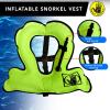 image:imageBody Glove Inflatable Snorkel Vest Scuba Snorkeling Free Diving Swimming Load Up to 250 Ibs Adult Youth KidsMEDIUM