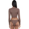 image:imageBody Glove Womens Let It Be Long Sleeve Crop Top Rashguard with UPF 50Latte