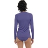 image:imageBody Glove Womens Smoothies Sleek Solid Long Sleeve Rashguard with UPF 50Iris Blue