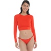 image:imageBody Glove Womens Let It Be Long Sleeve Crop Top Rashguard with UPF 50Poppy Red