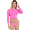 image:imageBody Glove Womens Let It Be Long Sleeve Crop Top Rashguard with UPF 50Sugar Plum