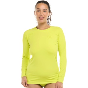 image:imageBody Glove Womens Smoothies Sleek Solid Long Sleeve Rashguard with UPF 50Key Lime