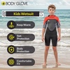 image:imageBody Glove Phoenix 2mm Kids Wetsuit for Boys Girls Neoprene BackZip Short Sleeve Springsuit Size 816 Keep Warm in Cold Water for Water Sports Swimming Surfing Snorkeling DivingREDASH