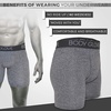 image:imageBody Glove Mens Boxer Briefs Multi Packs Dry Fit Performance Value Underwear Breathable Active Stretch Athletic BoxersBlack  Heather Grey Charcoal Grey