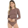 image:imageBody Glove Womens Smoothies Sleek Solid Long Sleeve Rashguard with UPF 50Latte