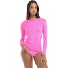 image:imageBody Glove Womens Smoothies Sleek Solid Long Sleeve Rashguard with UPF 50Sugar Plum