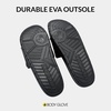 image:imageBody Glove Mens Slides Cushioned Slideon Sandal Slippers with Padded Adjustable StrapBlack