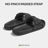 image:imageBody Glove Mens Slides Cushioned Slideon Sandal Slippers with Padded Adjustable StrapBlack