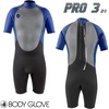image:imageBody Glove Pro3 Men Shorty Spring Wetsuit 21mm  Back Zip  Quadra Flex 4 Way Stretch  Thermal Lightweight Performance  for Surfing Bodyboarding Swimming Snorkeling and Scuba DivingNavy