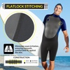 image:imageBody Glove Pro3 Men Shorty Spring Wetsuit 21mm  Back Zip  Quadra Flex 4 Way Stretch  Thermal Lightweight Performance  for Surfing Bodyboarding Swimming Snorkeling and Scuba DivingNavy