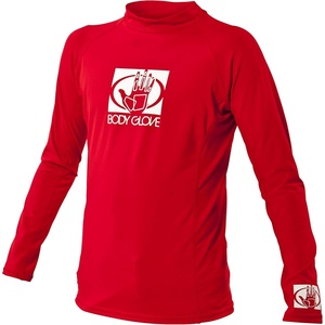 image:imageBody Glove Wetsuit Co Junior Basic Fitted Long Arm Rash GuardRed