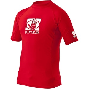 image:imageBody Glove Wetsuit Co Junior Basic Fitted Short Arm Rash GuardRed