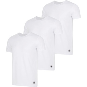 image:imageBody Glove Mens 3 Pack T Shirts Cool Plain Undershirts and Gym Tshirts Multipack White TeesCrew  White 3 Pack