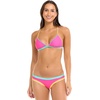 image:imageBody Glove Womens Audrey Low Rise Bikini Bottom SwimsuitBubble Gum Colorblock