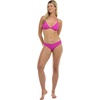 image:imageBody Glove Womens Audrey Low Rise Bikini Bottom SwimsuitFucshia Ibiza Rib