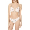 image:imageBody Glove Womens Audrey Low Rise Bikini Bottom SwimsuitRio Dusty Pink Ribbed Print