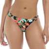 image:imageBody Glove Womens Basic Fuller Coverage Bikini Bottom SwimsuitHamoa Black Floral Print