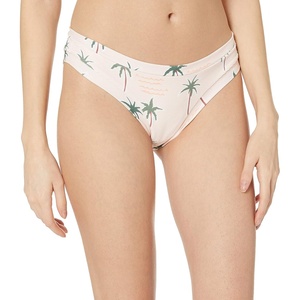 image:imageBody Glove Womens Audrey Low Rise Bikini Bottom SwimsuitRio Dusty Pink Ribbed Print