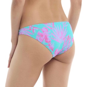 image:imageBody Glove Womens Lillia Fuller Coverage Bikini Bottom Swimsuit with Clean Finish SeamsAzores Blue Leaf Print