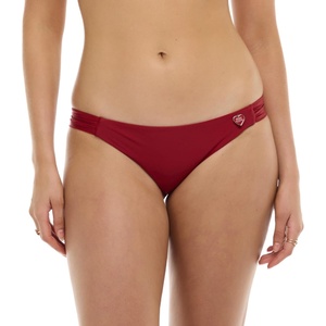 image:imageBody Glove Womens Smoothes Surf Rider Solid Fuller Coverage Bikini Bottom Swimsuit with Clean Finish FrontCranberry