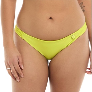 image:imageBody Glove Womens Smoothes Surf Rider Solid Fuller Coverage Bikini Bottom Swimsuit with Clean Finish FrontKey Lime