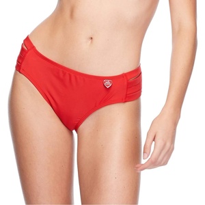 image:imageBody Glove Womens Smoothies Nuevo Contempo Solid Full Coverage Bikini Bottom SwimsuitSmoothies True Red