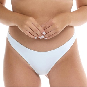 image:imageBody Glove Womens Smoothies Thong Solid Minimal Coverage Bikini Bottom SwimsuitApricot