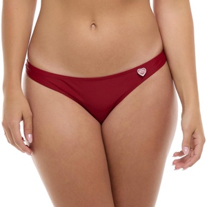 image:imageBody Glove Womens Smoothies Thong Solid Minimal Coverage Bikini Bottom SwimsuitCranberry